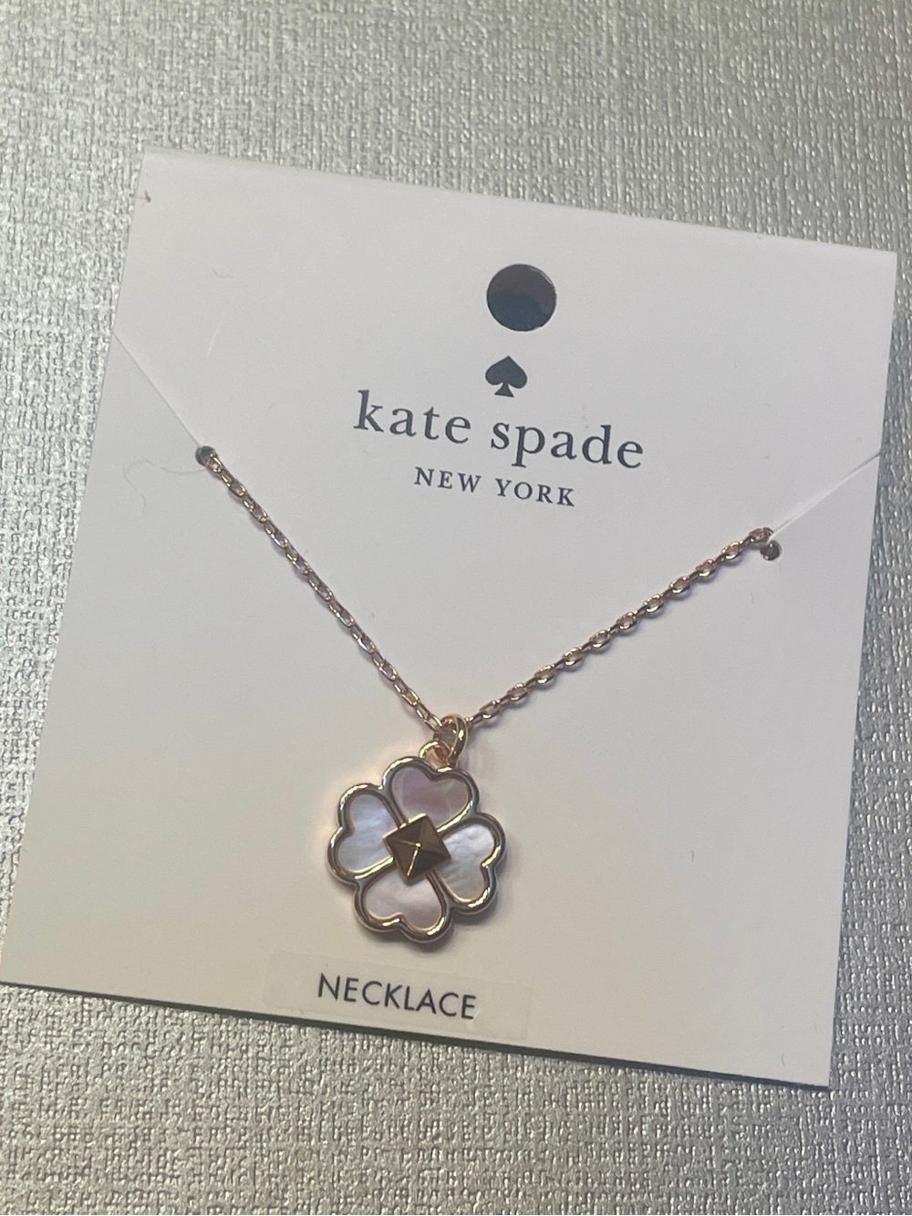 Kate Spade Four-Leaf Clover Pendant Necklace in Gold tone. NWT. 18” w/extender. - Picture 2 of 4